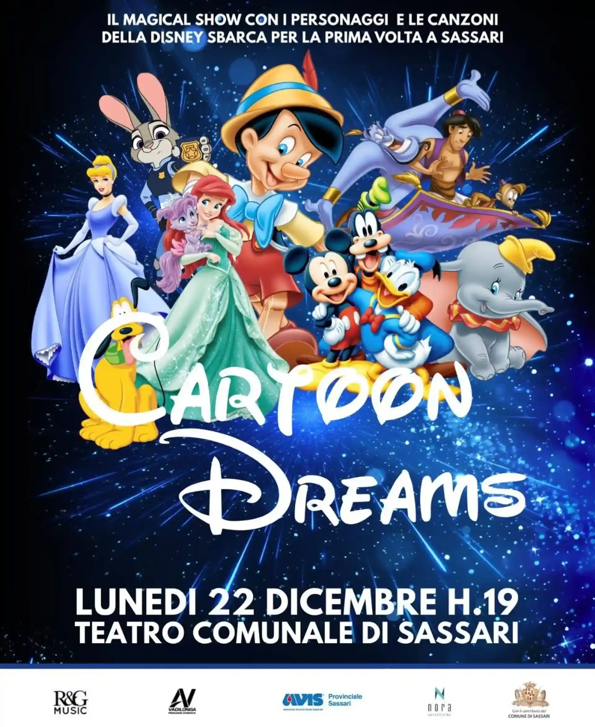 Al Teatro Comunale di Sassari la consegna degli Assegni di merito agli studenti-donatori e spettacolo "Cartoon Dreams"
